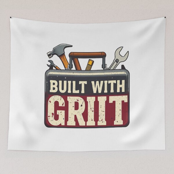Item preview, Built with Grit – Vintage Toolbox Labor Day Design for Workers designed and sold by ARTReMi.