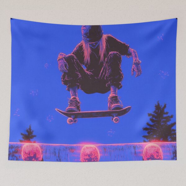 Item preview, Anime Elf in the air on a Skateboard designed and sold by V-Fantasy.