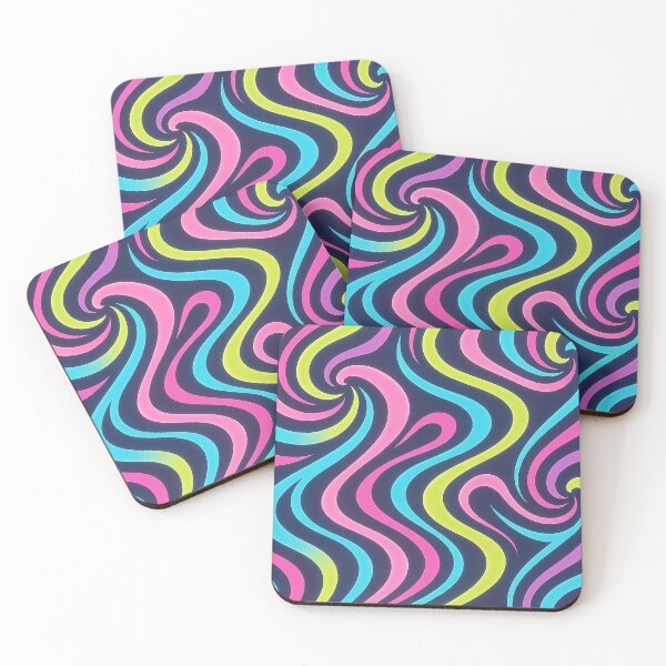 Item preview, Psychedelic Swirl Wave Pattern in Neon Colors designed and sold by weirdfishes123.