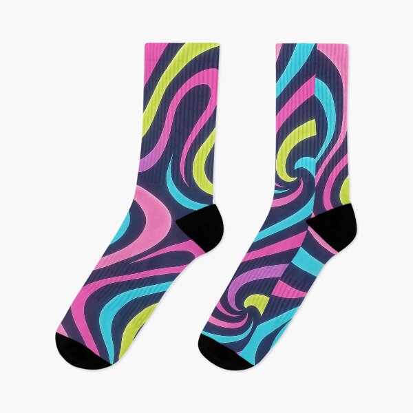 Item preview, Psychedelic Swirl Wave Pattern in Neon Colors designed and sold by weirdfishes123.