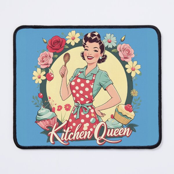 Item preview, Kitchen Queen – Retro 50s Cooking Design for Food Lovers designed and sold by Harmon Luxe Studio .