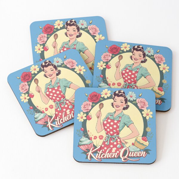 Item preview, Kitchen Queen – Retro 50s Cooking Design for Food Lovers designed and sold by Harmon Luxe Studio .