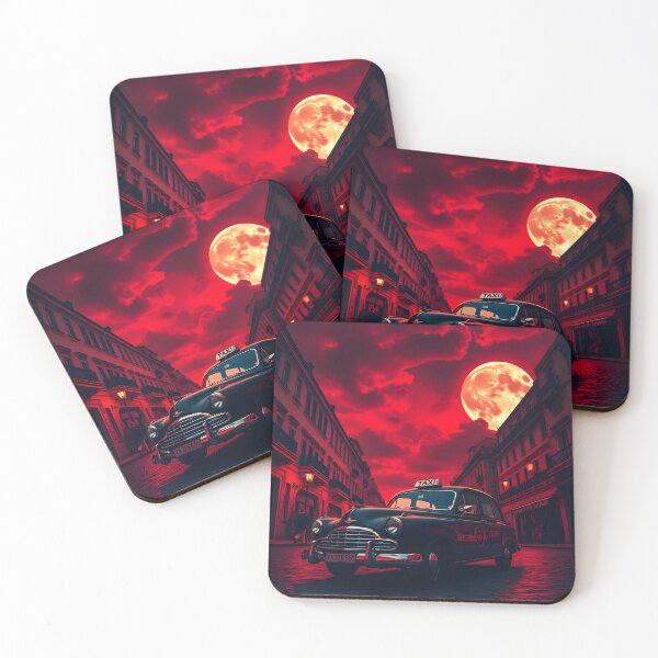 Item preview, Taxi Beneath the Burning Blood Moon Sky designed and sold by harry mac.