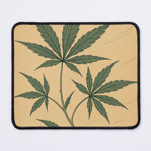 Item preview, Cannabis Leaves in Quiet Wind – Japanese Woodblock Botanical designed and sold by Planthem.