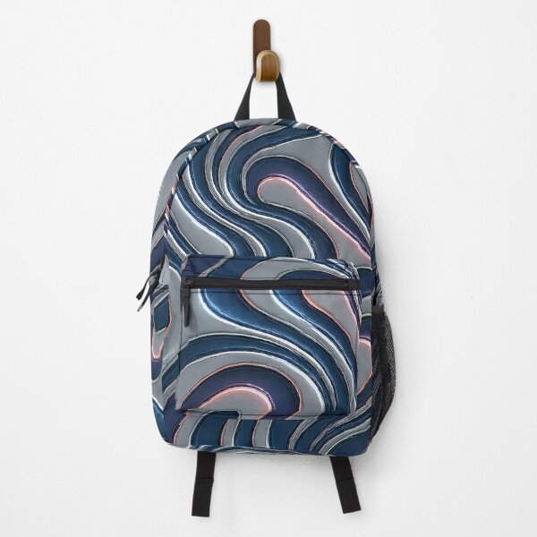 Item preview, Metallic Chrome Swirl Pattern – Futuristic Liquid Waves designed and sold by weirdfishes123.