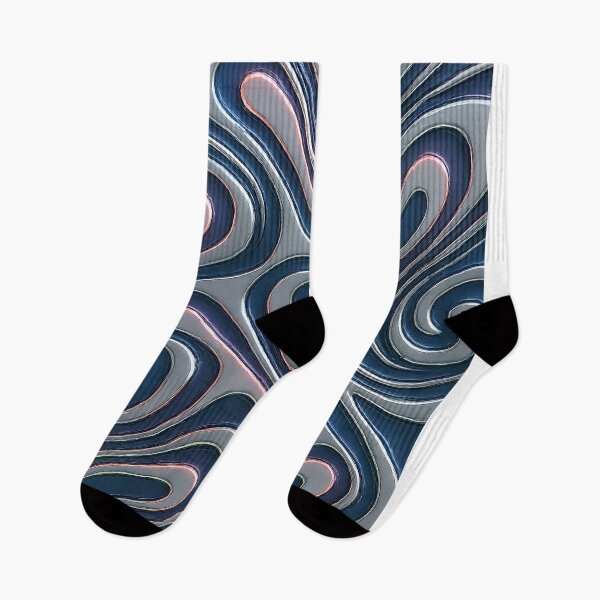 Item preview, Metallic Chrome Swirl Pattern – Futuristic Liquid Waves designed and sold by weirdfishes123.