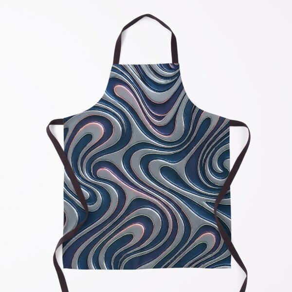Item preview, Metallic Chrome Swirl Pattern – Futuristic Liquid Waves designed and sold by weirdfishes123.