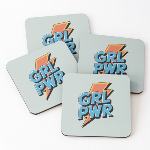 Item preview, GRL PWR  – Bold Electric Blue Girl Power Design with Lightning Bolt designed and sold by paulo silveira.