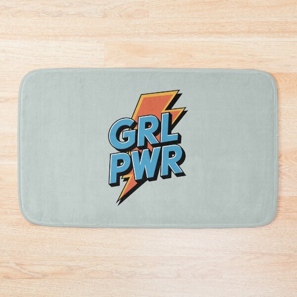 Item preview, GRL PWR  – Bold Electric Blue Girl Power Design with Lightning Bolt designed and sold by paulo silveira.