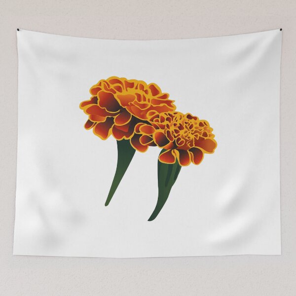 Item preview, Orange, Yellow & Marigold Aesthetic Pattern | botaical Floral Art designed and sold by PnrArtDesign.