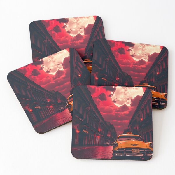 Item preview,  Taxi Beneath the Burning Blood Moon Sky designed and sold by harry mac.