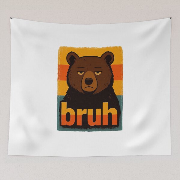 Item preview, Bruh Bear – Funny Grumpy Animal Chill Vibes  designed and sold by The Junto Shop.