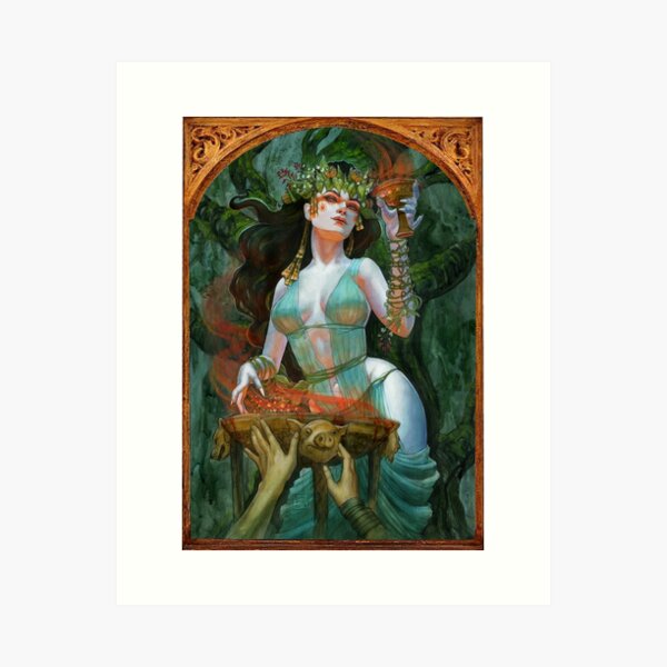 Circe goddess of Enchantments Art Print