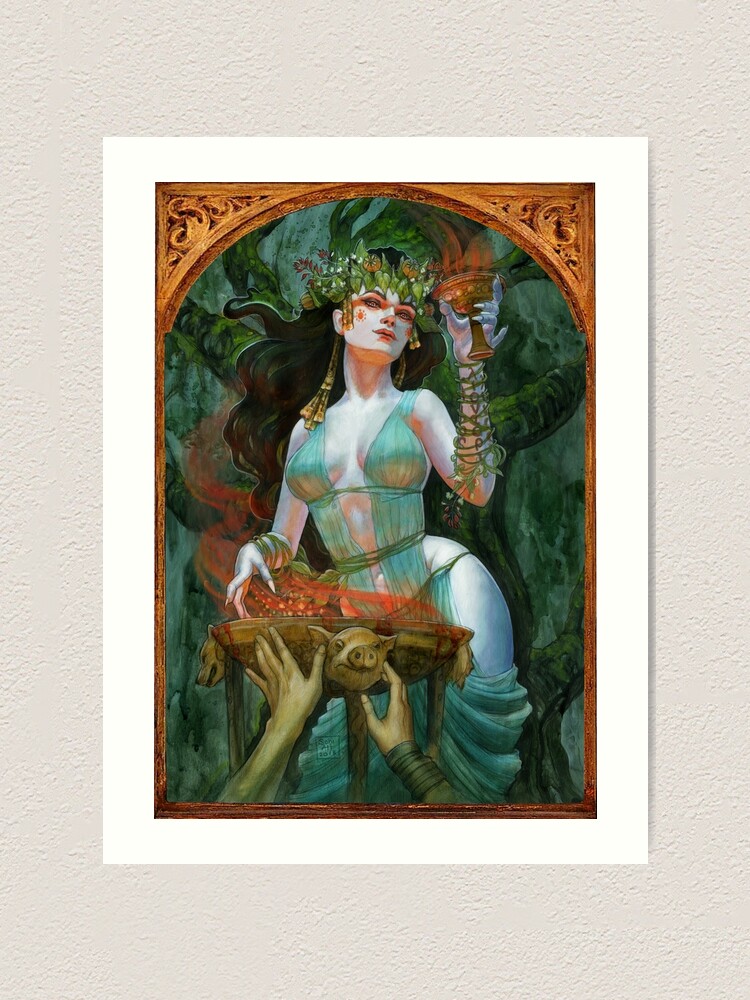 Alternate view of Circe goddess of Enchantments Art Print