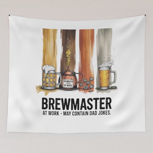 Item preview, Brewmaster at Work – Funny Homebrewing Dad Joke  designed and sold by CuteDesignables.