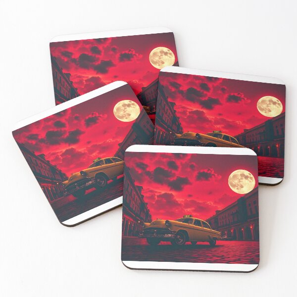 Item preview, Taxi Beneath the Burning Blood Moon Sky designed and sold by harry mac.