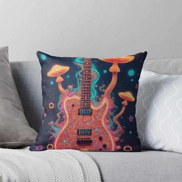 Artikelvorschau, Psychedelic Rock E-Gitarre mit trippigen Pilzen entworfen und verkauft von EddieBalevo.