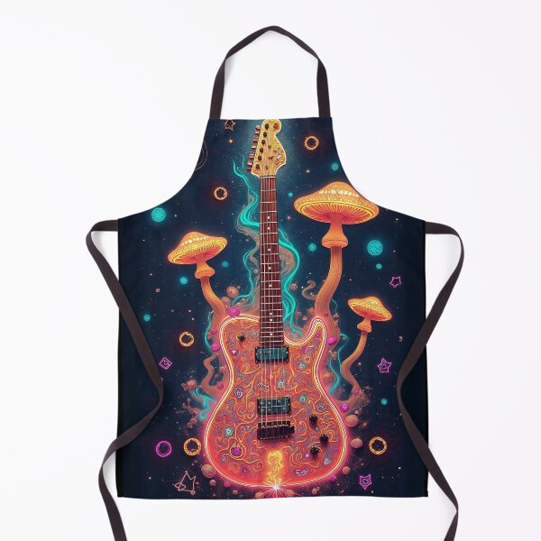 Artikelvorschau, Psychedelic Rock E-Gitarre mit trippigen Pilzen entworfen und verkauft von EddieBalevo.