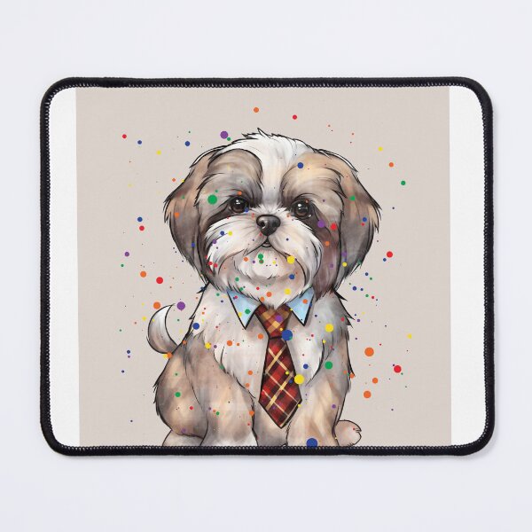 Item preview, Dapper Shih Tzu Watercolor Gentleman Pup designed and sold by LifeArt24.