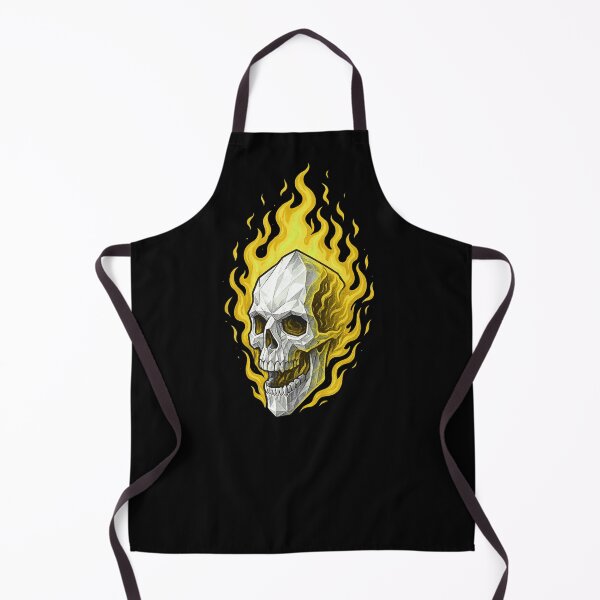 Item preview, Skull in Yellow Flames  designed and sold by FarieArt.