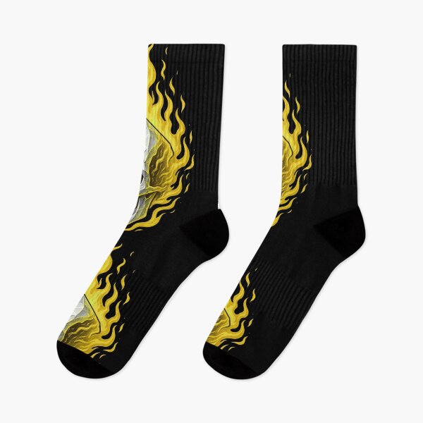 Item preview, Skull in Yellow Flames  designed and sold by FarieArt.
