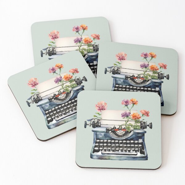 Item preview, Flowers growing from typewriter, I love books and flowers,  Books Lover,   Vintage books, Plants lover, Flower Lovers, designed and sold by KolorellaS.