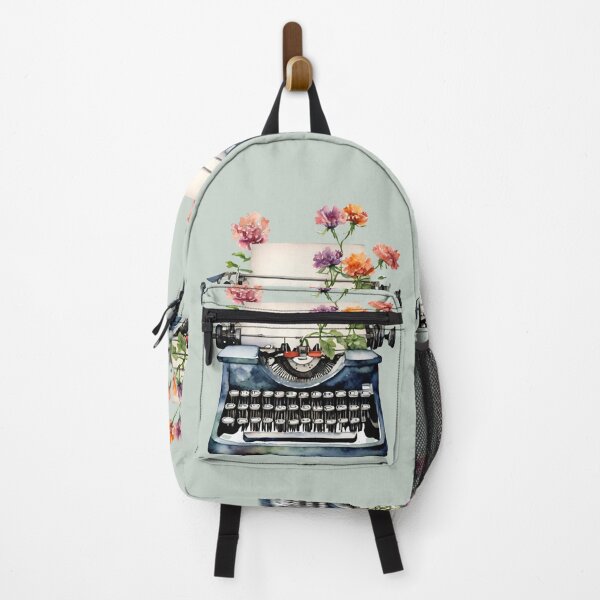 Item preview, Flowers growing from typewriter, I love books and flowers, Books Lover, Vintage books, Plants lover, Flower Lovers, designed and sold by KolorellaS.