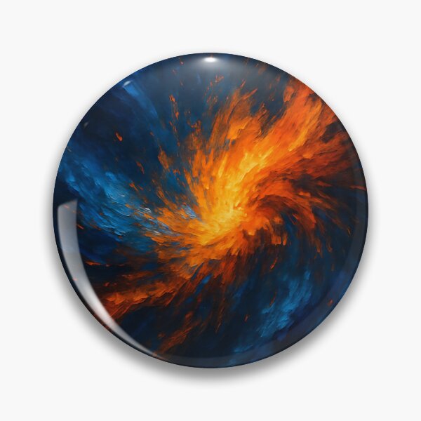 Item preview, Cosmic Vortex Clash - Abstract Fire & Ice Nebula Art designed and sold by VA Design.