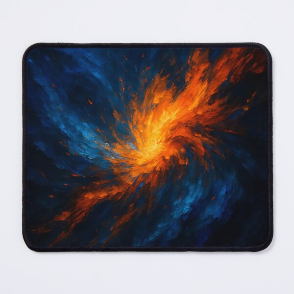 Item preview, Cosmic Vortex Clash - Abstract Fire & Ice Nebula Art designed and sold by VA Design.