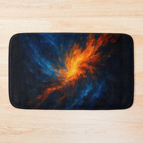 Item preview, Cosmic Vortex Clash - Abstract Fire & Ice Nebula Art designed and sold by VA Design.