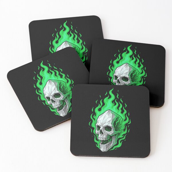 Item preview, Skull in Green Flames  designed and sold by FarieArt.