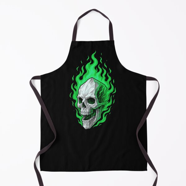 Item preview, Skull in Green Flames  designed and sold by FarieArt.