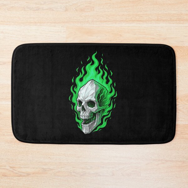 Item preview, Skull in Green Flames  designed and sold by FarieArt.