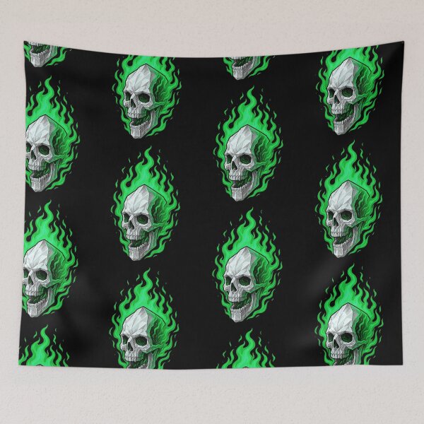 Item preview, Skull in Green Flames  designed and sold by FarieArt.