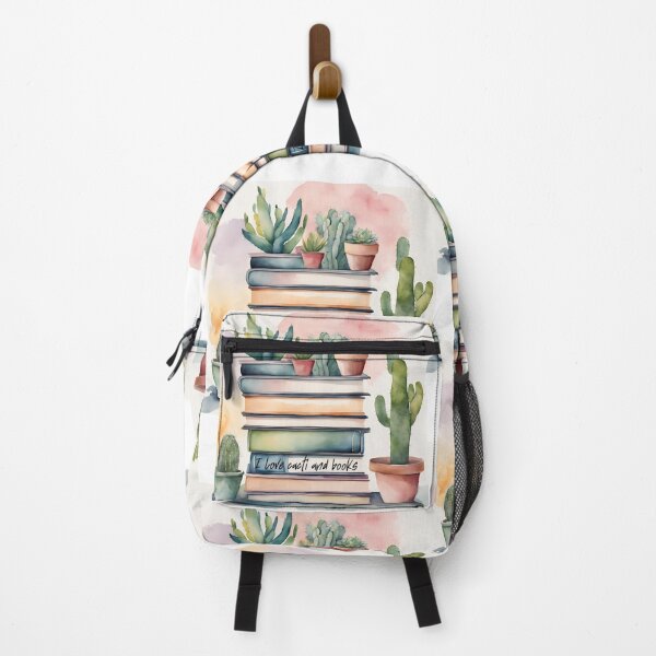 Item preview, Cacti in pots on books, I love books and cacti, vintage books, designed and sold by KolorellaS.