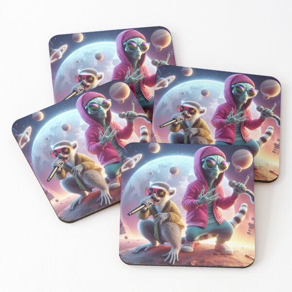 Item preview, lemur and alien designed and sold by Dogandesighn.