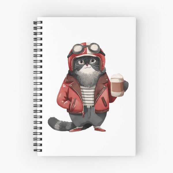 Item preview, Watercolor pallas cat | Biker cat | Otocolobus manul | Motorcycle cat | Grey Cat | Manly cat with beer 16 designed and sold by Yaremchuk.