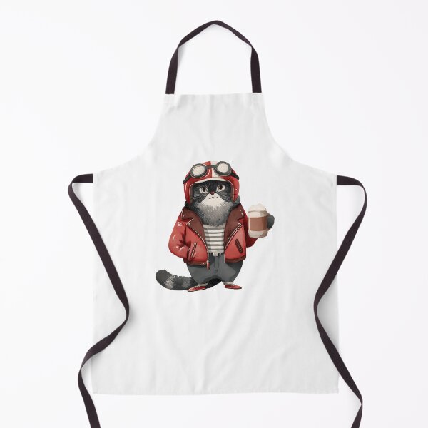 Item preview, Watercolor pallas cat | Biker cat | Otocolobus manul | Motorcycle cat | Grey Cat | Manly cat with beer 16 designed and sold by Yaremchuk.