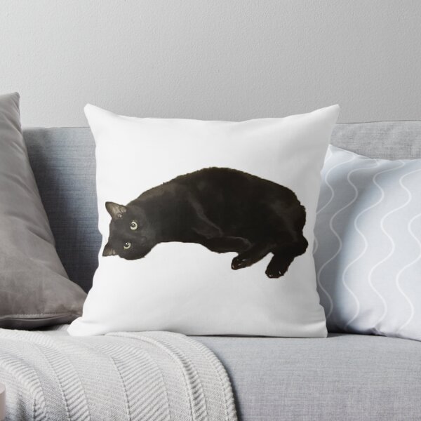 Chat noir Coussin