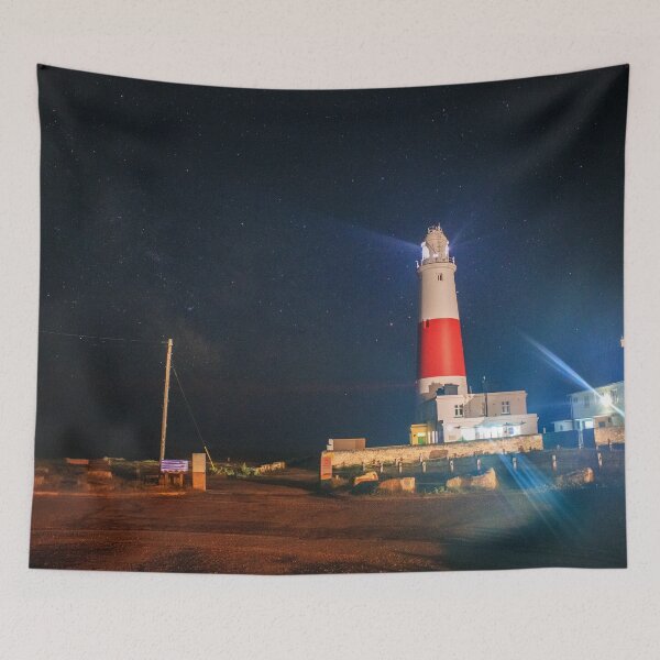 Item preview, The Starry Night Behind Portland Bill Lighthouse designed and sold by Aham Photos.