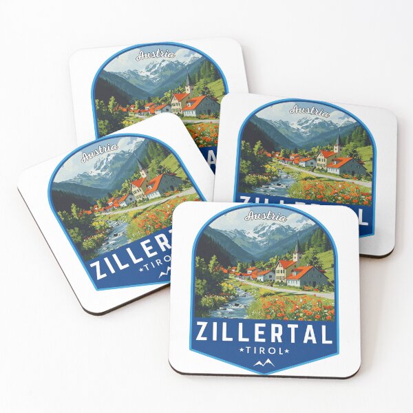 Item preview, Zillertal, Tirol in the Austrian Alps Travel Art Emblem designed and sold by MaateoDesign.