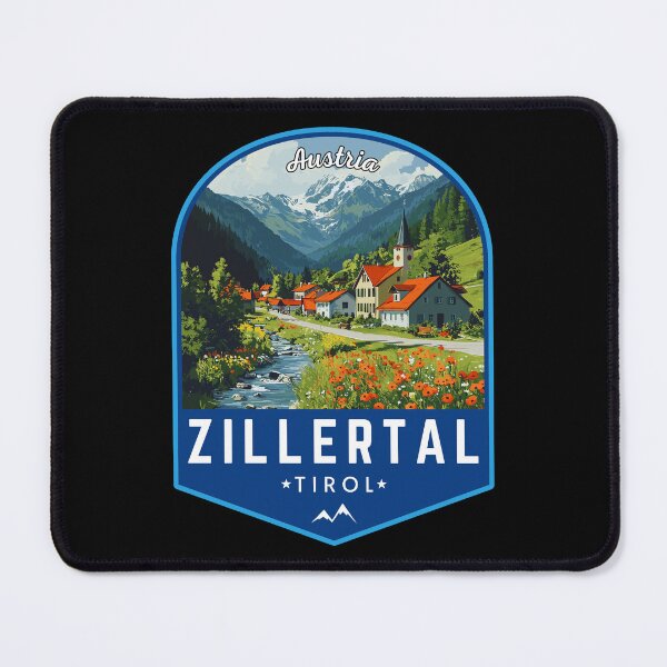 Item preview, Zillertal, Tirol in the Austrian Alps Travel Art Emblem designed and sold by MaateoDesign.