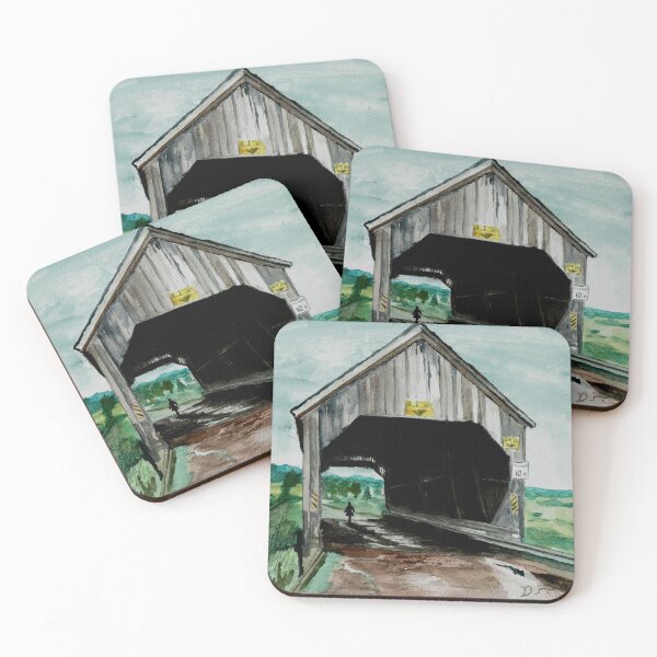 Item preview, Covered Bridge -  Memramcook - River #4 (Boudreau) designed and sold by Dureall Ramsdell.