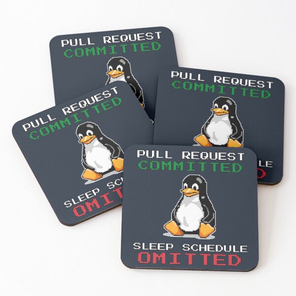 Item preview, Pull Request Committed Sleep Schedule Omitted Linux Tux designed and sold by GoatGarments.