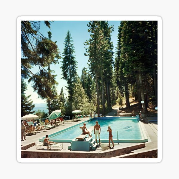 Item preview, Pool at Lake Tahoe, Slim Aarons designed and sold by Ceremonials-.