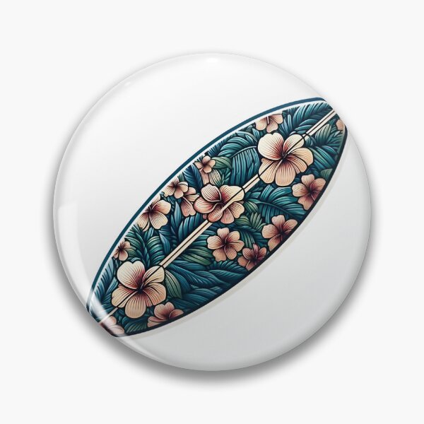 Item preview, surfboard with flowers designed and sold by StickerManiaBE.