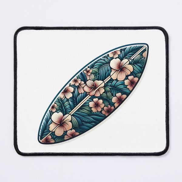 Item preview, surfboard with flowers designed and sold by StickerManiaBE.