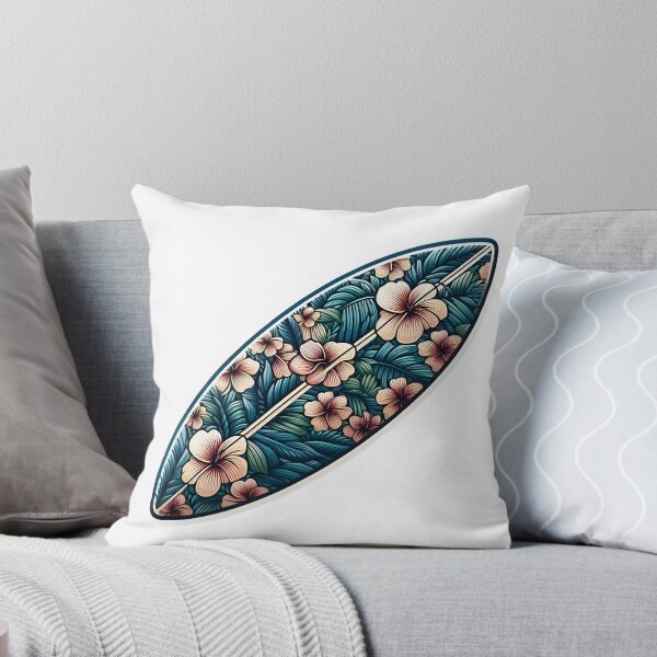 Item preview, surfboard with flowers designed and sold by StickerManiaBE.