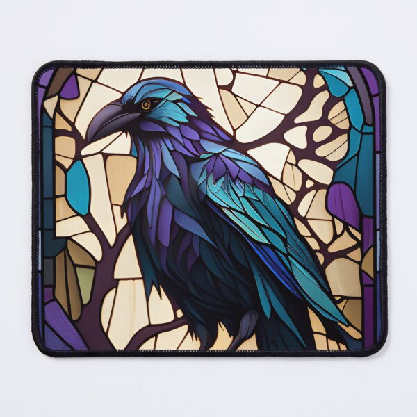 Aperçu de l'œuvre Corbeau - Vitrail créée et vendue par ShadowAndSlate.