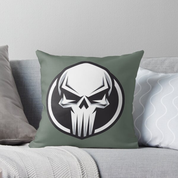 Item preview, A 90's neogeo videogame pixel art style of a bold, monochrome icon of a skull inside a circle. designed and sold by 123ks.